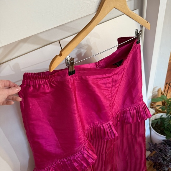 Terramina Ruffled Layers Formal Maxi Church Skirt 26 Pink Fuschia - Picture 2 of 14